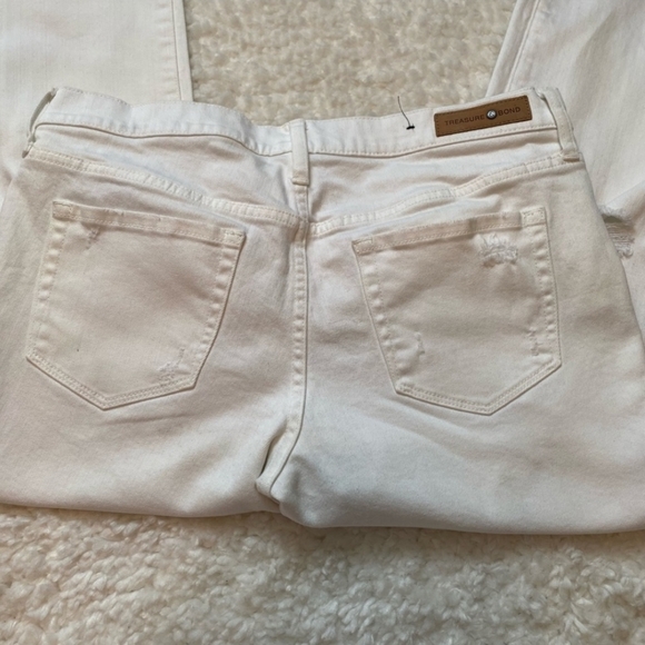 TREASURE & BOND WHITE DISTRESSED DENIM - Picture 3 of 4